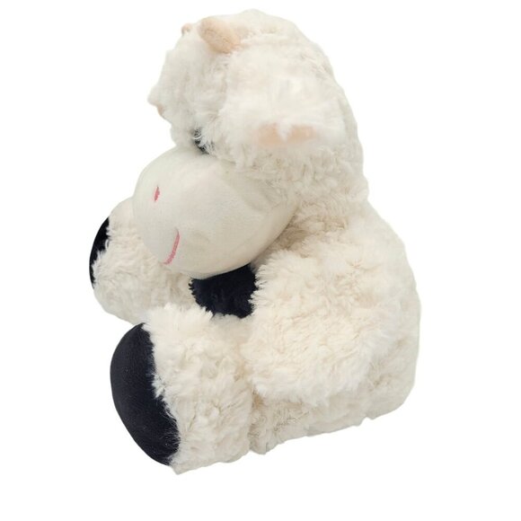 This & That Cow Hand Puppet 10" Black & White Sheepskin Plush Stuffed Toy 3+ - Picture 4 of 7